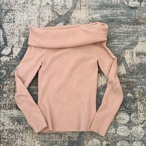 Blush Off The Shoulder Sweater